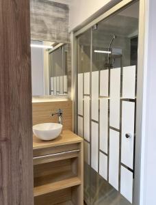 Koupelna v ubytování Mobile Homes Les Ormes