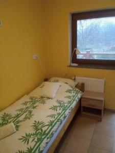 Tempat tidur dalam kamar di Bacówka Noclegi