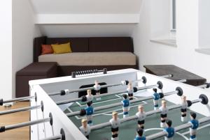 a room with a group of people exercising in a gym at ChiemseeLeben in Breitbrunn am Chiemsee