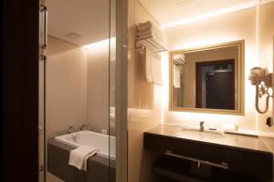 Koupelna v ubytování ASTI Hotel Busan Station