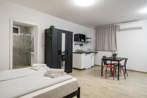 Kuchyňa alebo kuchynka v ubytovaní Residence & Pool Villa Schwarz Suites