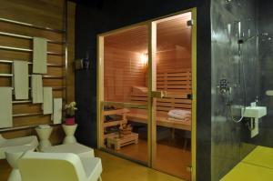 A bathroom at Hotel Kokořín