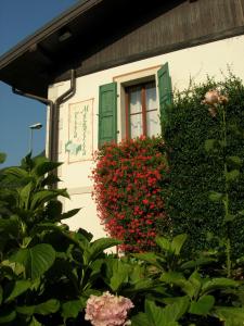 un edificio con una ventana con flores delante en Villa Margherita en Anduins