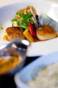 a white plate of food with eggs and vegetables at Park Central Hotel in Bournemouth
