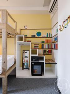 Kuchyň nebo kuchyňský kout v ubytování CJ Hotel