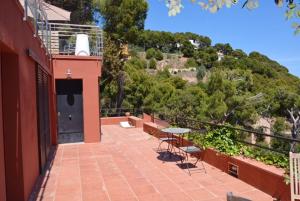 En generel udsigt til bjerge eller udsigt til bjerge taget fra villaen