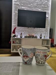 TV a/nebo společenská místnost v ubytování Zlatibor Apartman KRF 04