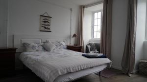 1 dormitorio con cama y ventana en Casa Três Picos en Horta