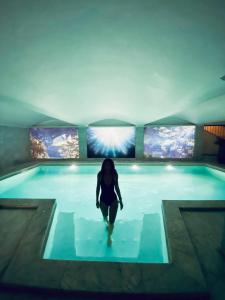 Bazén v ubytování Hôtel Le Roi Théodore & Spa nebo v jeho okolí