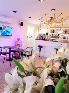 TV a/nebo společenská místnost v ubytování Hotel del Ponte