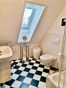 Koupelna v ubytování Hofgut Wollin GmbH