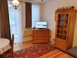 A television and/or entertainment centre at Apartments Michalka - ap. dom Skalka
