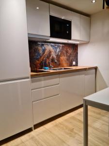 Kuchyňa alebo kuchynka v ubytovaní Amber Hostel