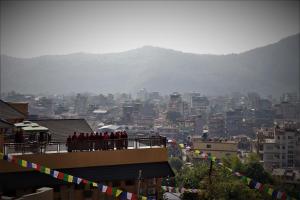 山景或在旅馆看到的山景