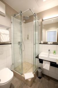 Koupelna v ubytování Jugendstilhotel Trifels