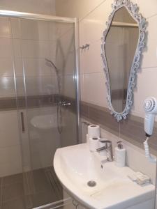 Bilik mandi di Zeravica Rooms B&B