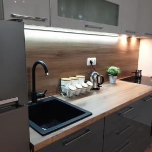 a kitchen with a sink and a counter top at Apartman Noalux Kopaonik in Kopaonik +3 photos
