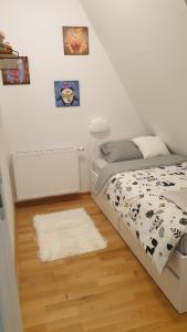 Apartman Mladenovic Divcibare tesisinde bir odada yatak veya yataklar