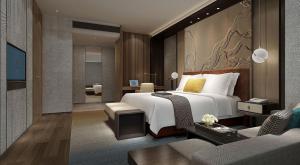 Ein Bett oder Betten in einem Zimmer der Unterkunft InterContinental Zhuhai by IHG