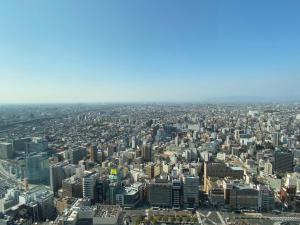 名古屋景观或在酒店看到的城市景观
