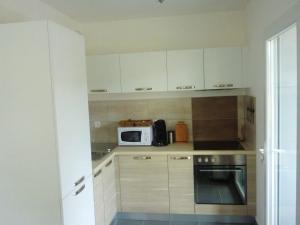 Een keuken of kitchenette bij Appartement de 2 chambres avec jardin clos et wifi a Morosaglia