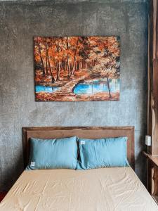 Postel nebo postele na pokoji v ubytování Ô Cửa Mùa Thu