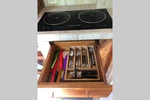 A kitchen or kitchenette at Coconut Castle at La Lodge at Long Bay