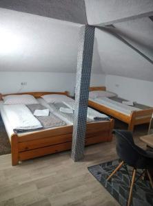 Postel nebo postele na pokoji v ubytování Apartmán POHODA Javorník