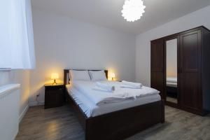 Postel nebo postele na pokoji v ubytování Apartamenty Spokojna 24C