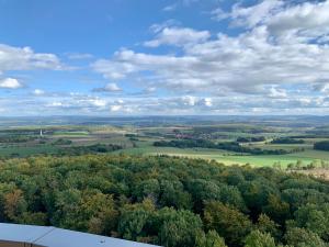 Vedere de sus a Ferienwohnung Gaussblick