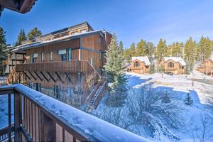 a balcony of a house with snow on the ground at Ski-In Breck Condo Walk to Shops and Restaurants! in Breckenridge
