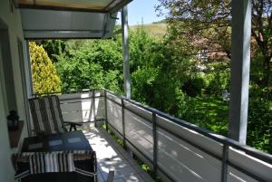 Balkón nebo terasa v ubytování Landhaus Edelmann