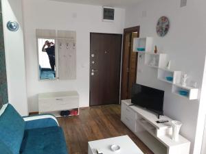 Telewizja i/lub zestaw kina domowego w obiekcie Apartman Ruzmići Divčibare