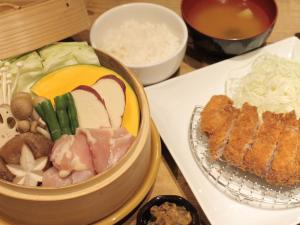 a plate of food on a table at Centurion Hotel Classic Nara Station in Nara