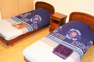 Postel nebo postele na pokoji v ubytování Maison de 2 chambres avec jardin clos et wifi a Plomelin