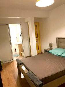a bedroom with a large bed in a room at Appartement d'une chambre avec balcon amenage et wifi a Les Trois Ilets a 5 km de la plage in Les Trois-Îlets