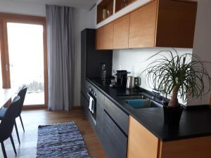 Een keuken of kitchenette bij Apartment on ski slope, Westendorf