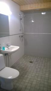 プーマラにあるKuoreksenniemi Villas & Lakehouseのバスルーム(トイレ、洗面台付)
