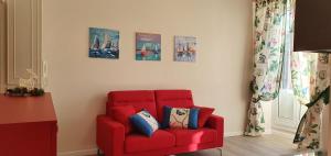 Χώρος καθιστικού στο Romantic Marina