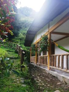 Zahrada ubytování Eco-Cabaña Termales Santa Rosa