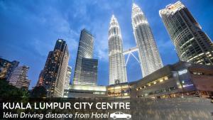 a view of kuala lumpur city centre at night at Seeds Hotel Wangsa Maju in Kuala Lumpur