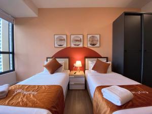 Ceylonz Lifestyle Suites @ Bukit Bintang房間的床