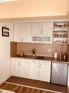 Kuchyň nebo kuchyňský kout v ubytování Ana Luxury Apartment ****
