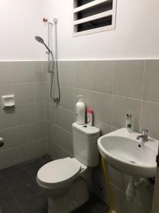 a bathroom with a toilet and a sink at SarahAisya homestay in Melaka +9 photos