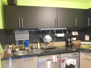 a kitchen with a sink and a counter top at Maison charmante à La Londe-les-Maures, jardin clôturé in La Londe-les-Maures +7 photos