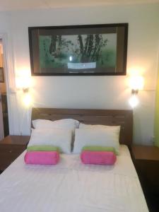 Giường trong phòng chung tại Comfortable Apartment with City View in Bel Air, 90 m²