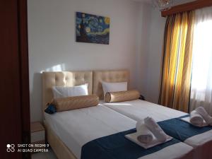 Postel nebo postele na pokoji v ubytování Annas apartment 2 (AgiosNikolaos)