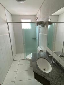 Koupelna v ubytování Hotel Pax