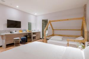 Letto o letti in una camera di Prince Hotel