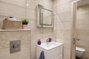 A bathroom at Apartment City View 2